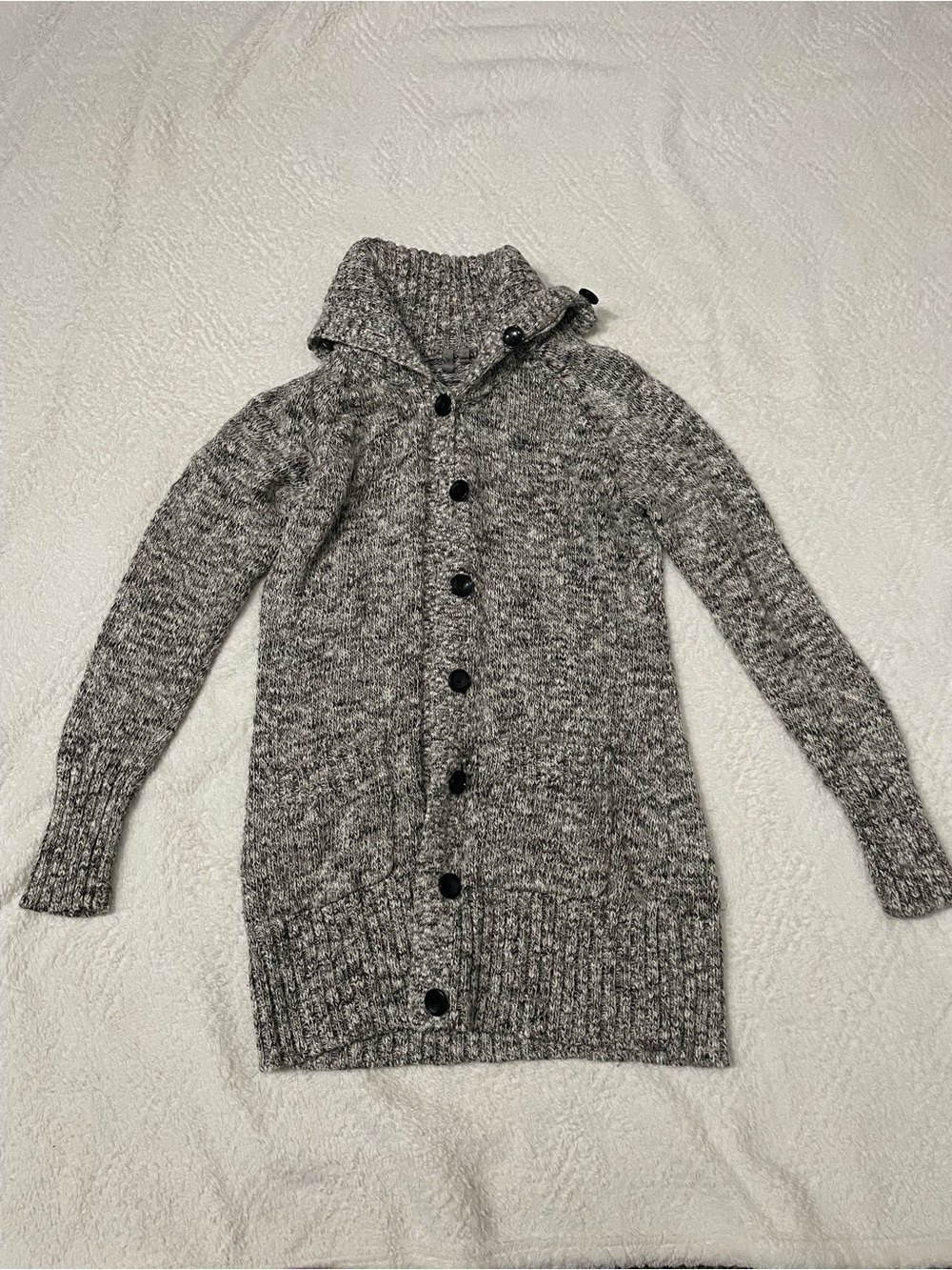 Caslon Gray Marled Button-Up Women's Cardigan